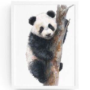 Watercolor Panda Bear Wall Art Print Poster Ilustration - Umframed